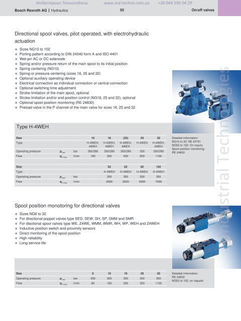 Industrial Hydraulics Hydraulic and Electronic Components