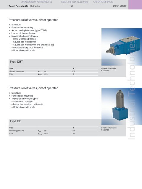 Industrial Hydraulics Hydraulic and Electronic Components