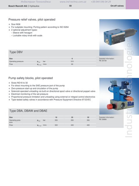 Industrial Hydraulics Hydraulic and Electronic Components