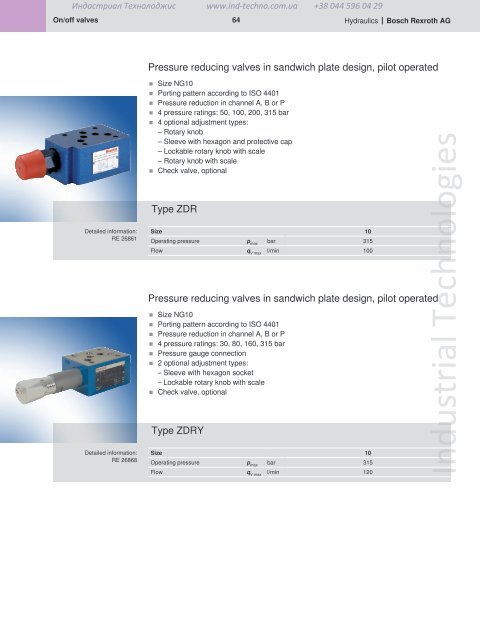 Industrial Hydraulics Hydraulic and Electronic Components