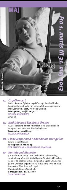 Fra 1. m arts til 31. m aj 2013 - Vor Frue Kirke - Københavns Domkirke