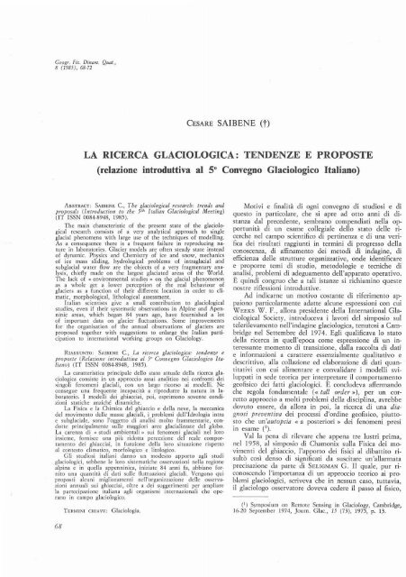 Full Text (PDF) - Comitato Glaciologico Italiano