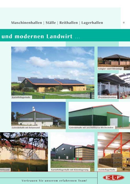 Hallen für die Landwirtschaft - ELF Hallen