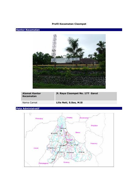 Profil Kecamatan Cisompet Kantor Kecamatan Alamat Kantor ...