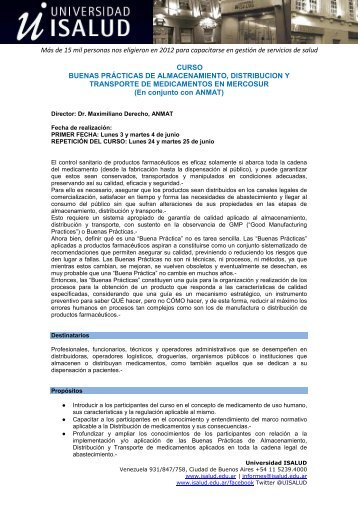 CVs del cuerpo docente aquÃ­ - Universidad ISALUD