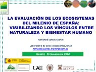 la evaluaciÃ³n de los ecosistemas del milenio de espaÃ±a