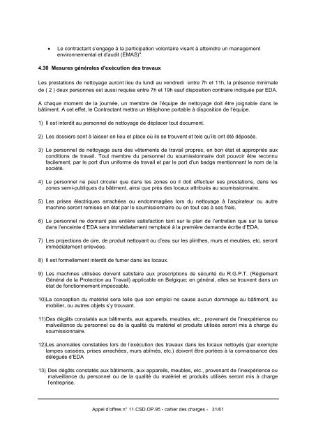 APPEL DâOFFRES NÂ° 11.CSD.OP.95 Le cahier des charges est ...