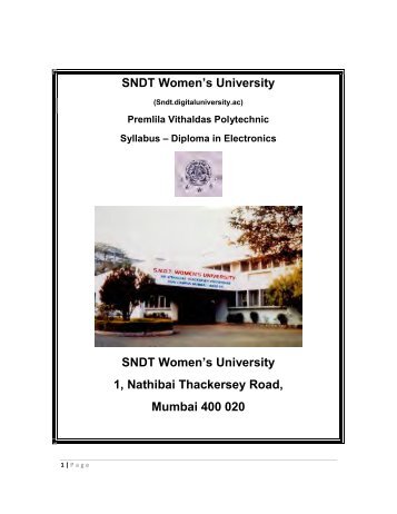 SNDT Women's University SNDT Women's University 1, Nathibai