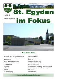 Amtsblatt der Gemeinde St. Egyden Juni 2013 www.st-egyden.at ...