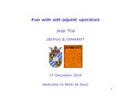 Fun with self-adjoint operators Jaap Top