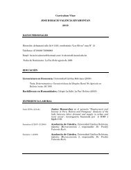 Curriculum Vitae JOSE HORACIO VALENCIA ... - inesad