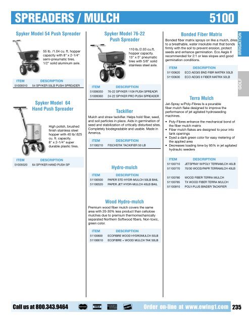 FERTILIZERS / SOIL AMENDMENTS 5100 - Ewing Irrigation