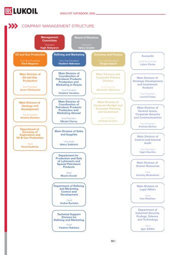 COMPANY MANAGEMENT STRUCTURE - Lukoil
