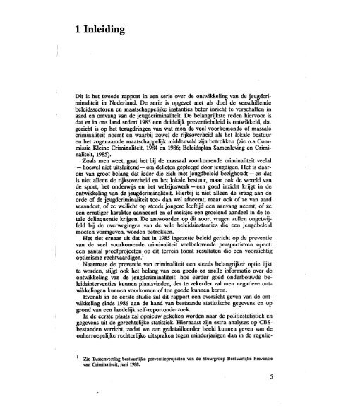 Ontwikkeling van de j eugdcriminaliteit: periode 1980-1988 - WODC