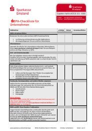 Sepa Checkliste Firmen - Sparkasse Emsland