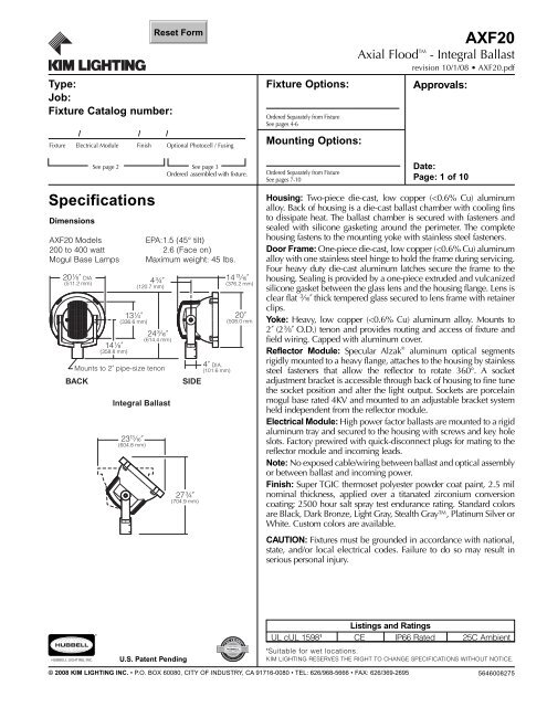 Axf20 Kim Lighting Axf20 Kim Lighting