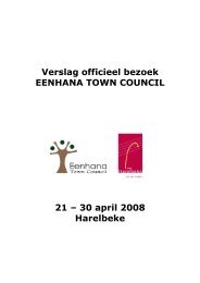 Verslag officieel bezoek Eenhana Town Council ... - Stad Harelbeke