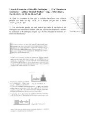 Lista de Exercícios – Física II – Oscilações / Prof. Humberto ...