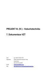 PROJEKT III. (IV.) - Vzduchotechnika 7. Dokumentace VZT