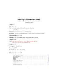 Package 'recommenderlab'