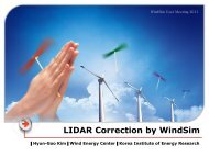 LIDAR Correction by WindSim