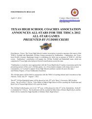 texas high school coaches association ... - Mean Green Blog