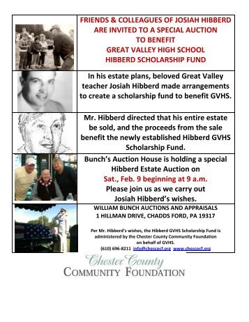 View the flyer - Chester County Community Foundation