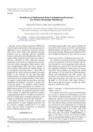 Synthesis of Sulfonated Poly(1,4-diphenoxybenzene) for Proton ...