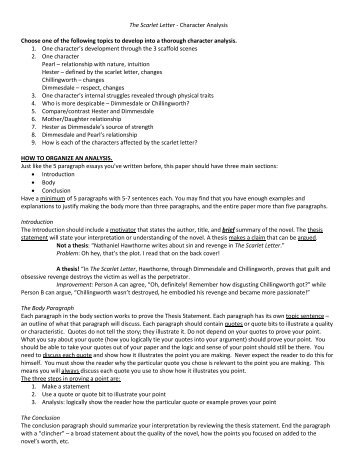 Roger chillingworth analysis essay
