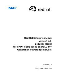 Red Hat Enterprise Linux Version 5.6 Security ... - Common Criteria