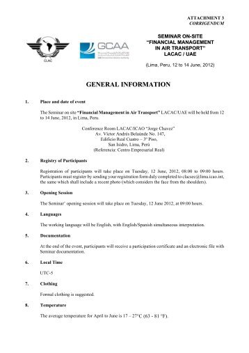 GENERAL INFORMATION - ICAO