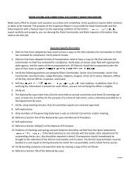 District Inspection Form - Department of Texas Veterans of Foreign ...