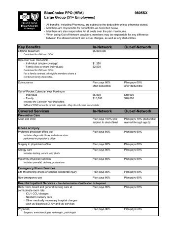 Key Benefits In-Network Out-of-Network Covered Services In ...
