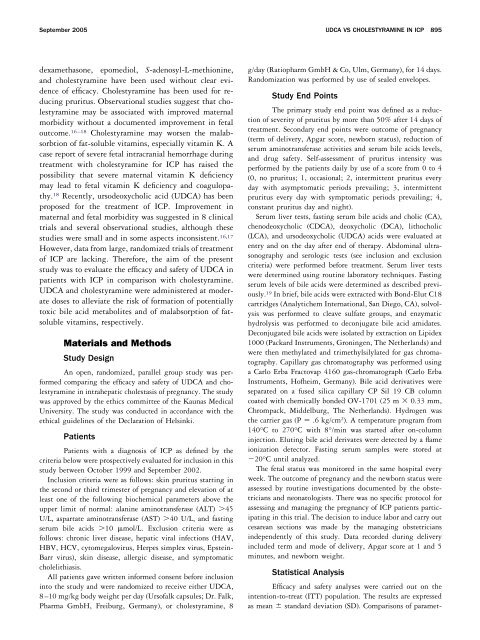 Efficacy and Safety of Ursodeoxycholic Acid Versus Cholestyramine ...