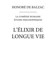 L'élixir de longue vie