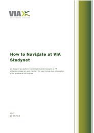 How to Navigate at VIA Studynet - VIA University College