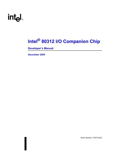 Intel 80312 I/O Companion Chip - ECEE