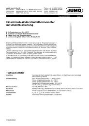 Einschraub-Widerstandsthermometer mit Anschlussleitung - Jumo