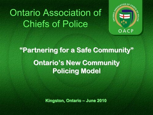 Ontario Community Policing Model