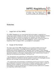 Statutes IMPRS - Max Planck Institute for Dynamics of Complex ...