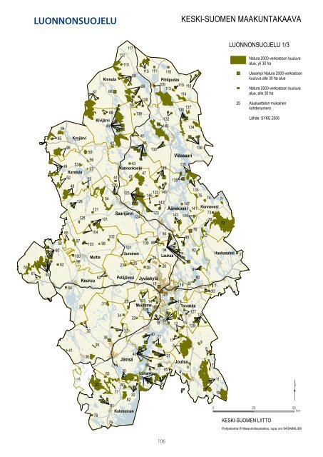 MAAKUNTAKAAVA Alueluettelo - Keski-Suomen liitto