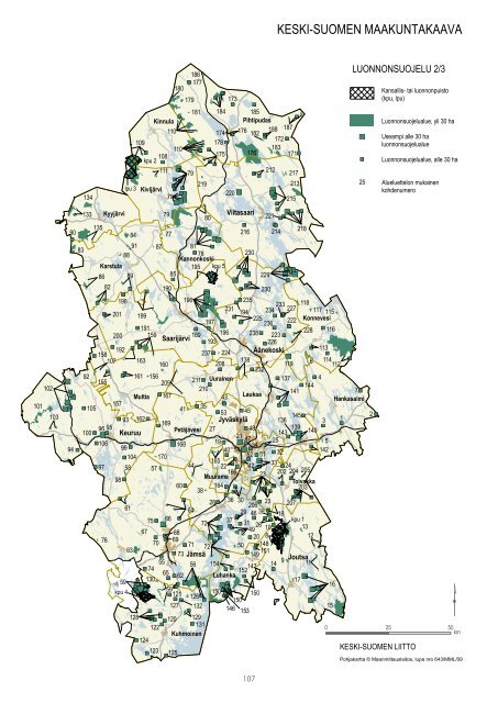 MAAKUNTAKAAVA Alueluettelo - Keski-Suomen liitto