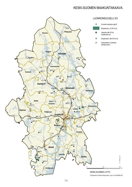 MAAKUNTAKAAVA Alueluettelo - Keski-Suomen liitto