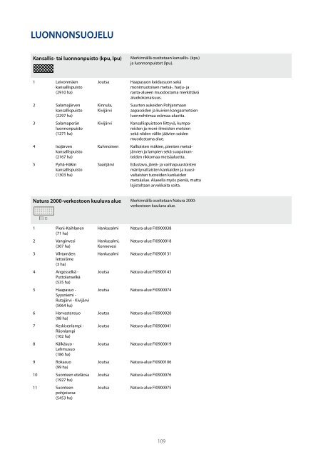 MAAKUNTAKAAVA Alueluettelo - Keski-Suomen liitto