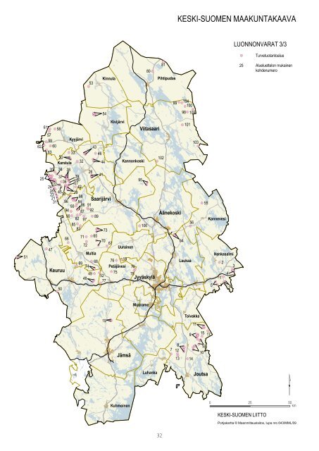 MAAKUNTAKAAVA Alueluettelo - Keski-Suomen liitto