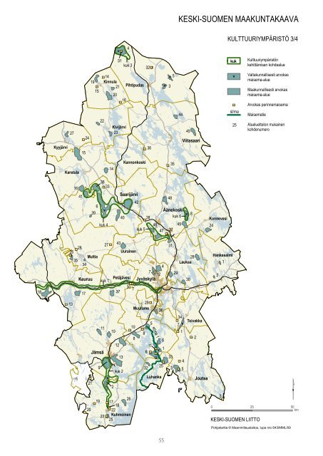 MAAKUNTAKAAVA Alueluettelo - Keski-Suomen liitto