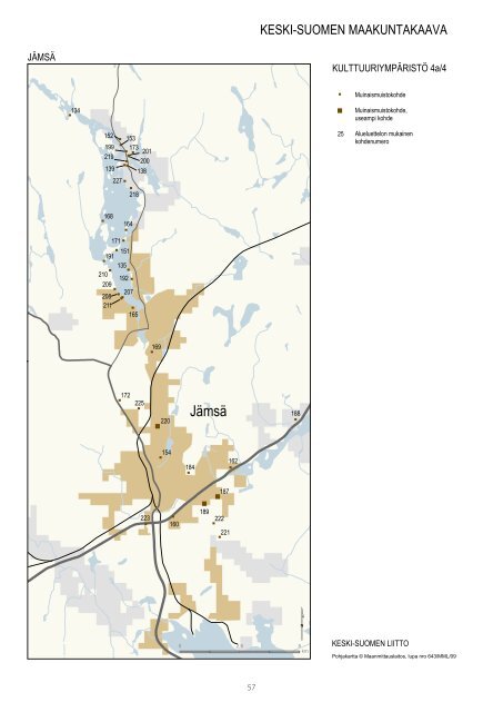 MAAKUNTAKAAVA Alueluettelo - Keski-Suomen liitto