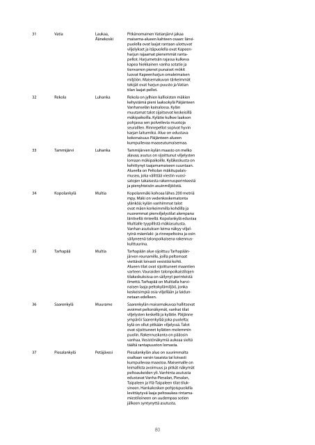 MAAKUNTAKAAVA Alueluettelo - Keski-Suomen liitto