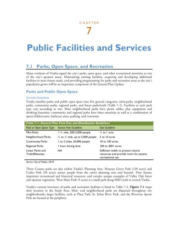Public Facilities and Services - Visalia General Plan Update