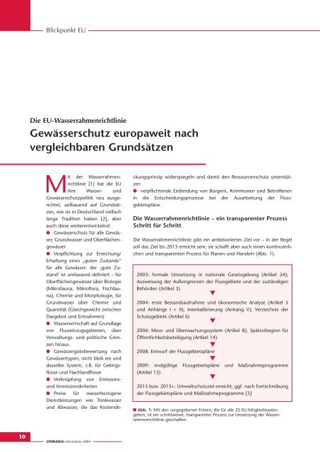 STEINZEUG Information 2004 - Fachverband Steinzeugindustrie eV